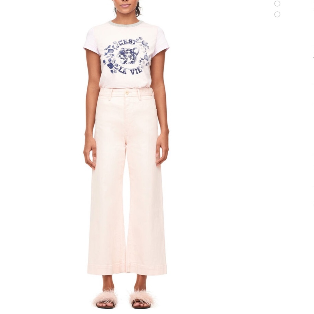 Rebecca Taylor LA VIE GARMENTDYED WIDE LEG JEAN 28